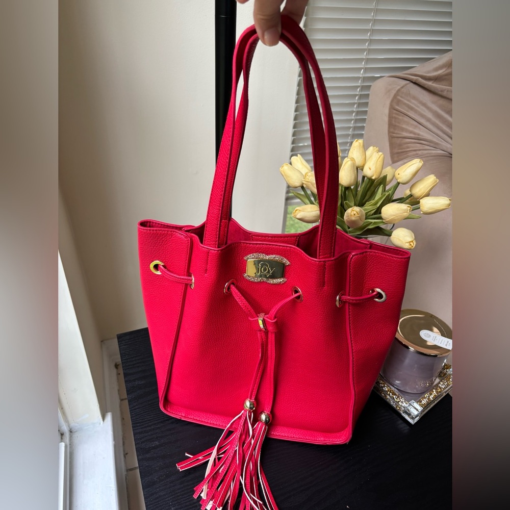 Joy Mangano Vibrant Red Tote Bag - Picture 3 of 12